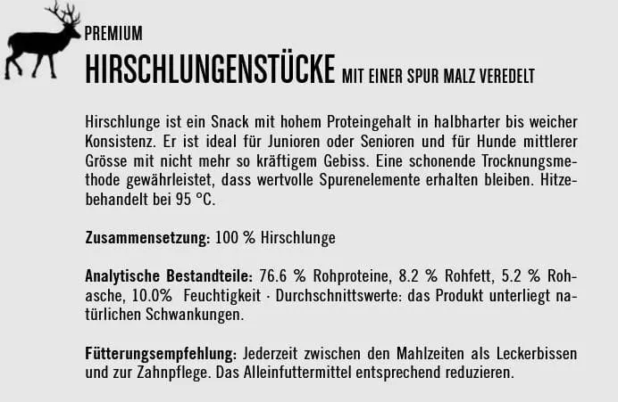 Hirsch Lungenstücke 1kg